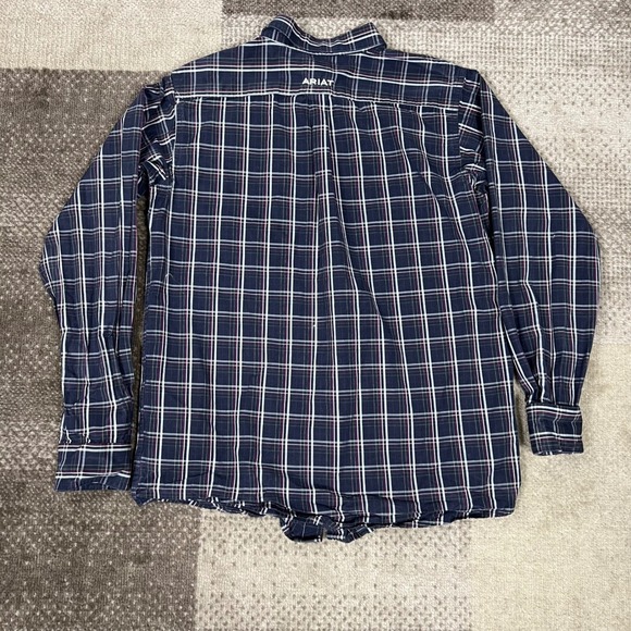 ARIAT PRO SERIES Boys Plaid Long Sleeve Button Down Shirt Size L 14-16 - Picture 4 of 7
